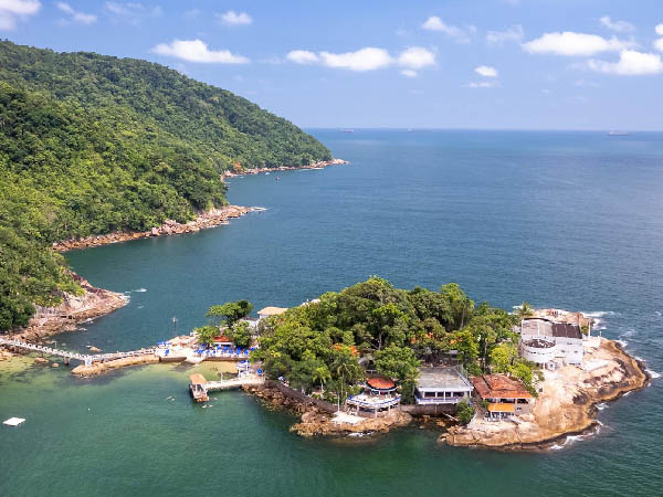 Paisagem marítima do Guarujá